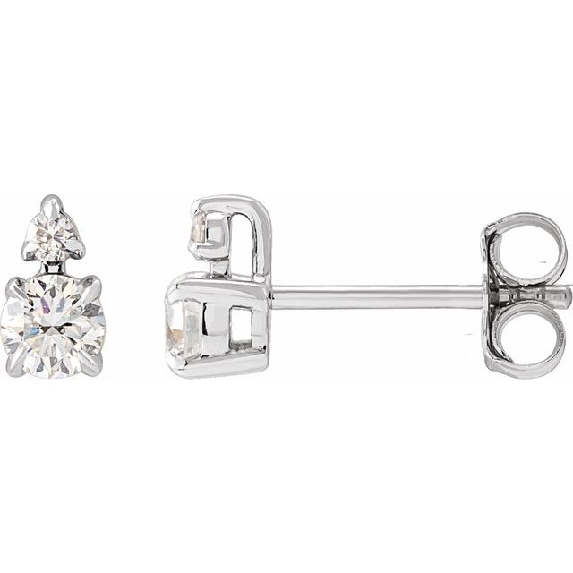 14K White Gold 1/3 CTW Lab-Grown Diamond Earrings
