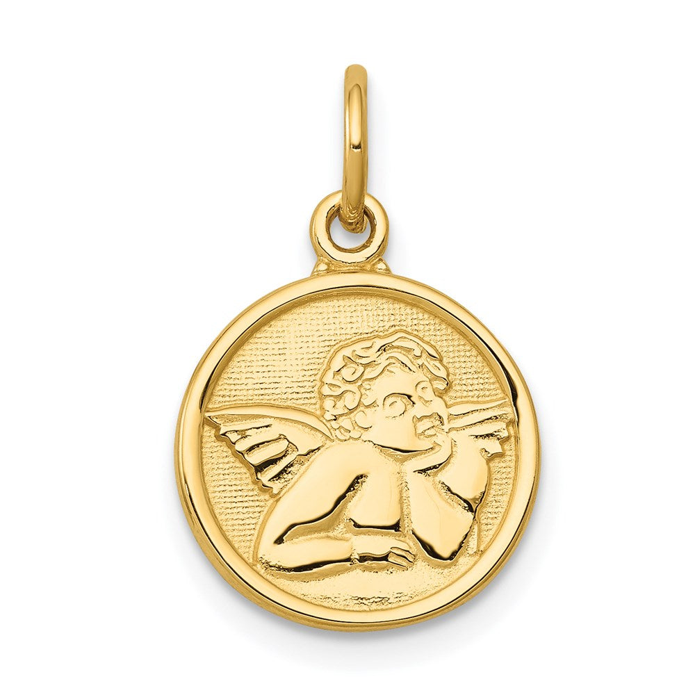 14k Polished Angel Charm