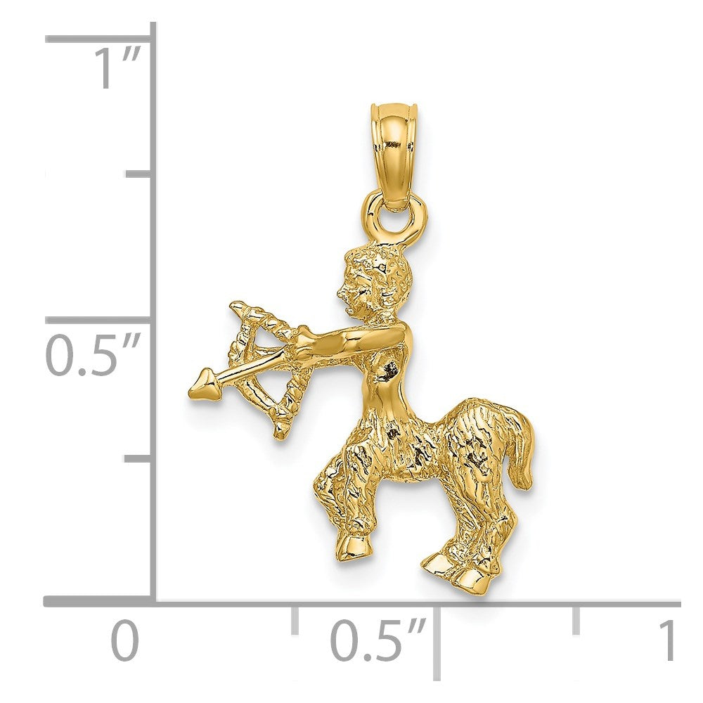 14k 3-D Sagittarius Zodiac Charm