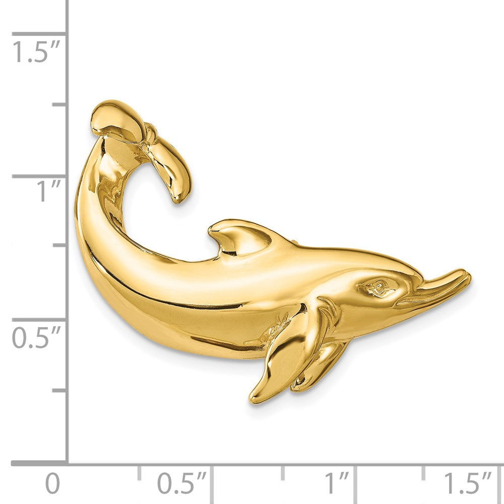 14k Dolphin with Tail Up Slide 3