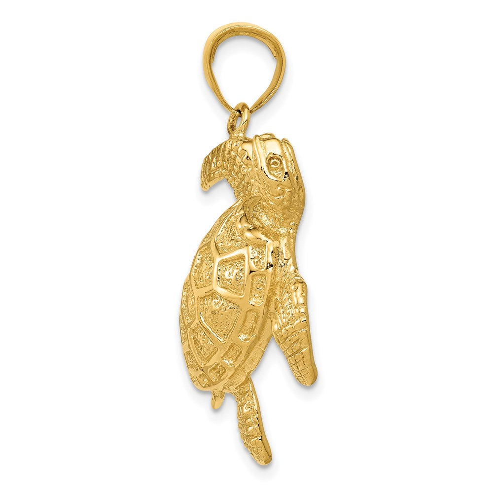 14K Sea Turtle Pendant 2
