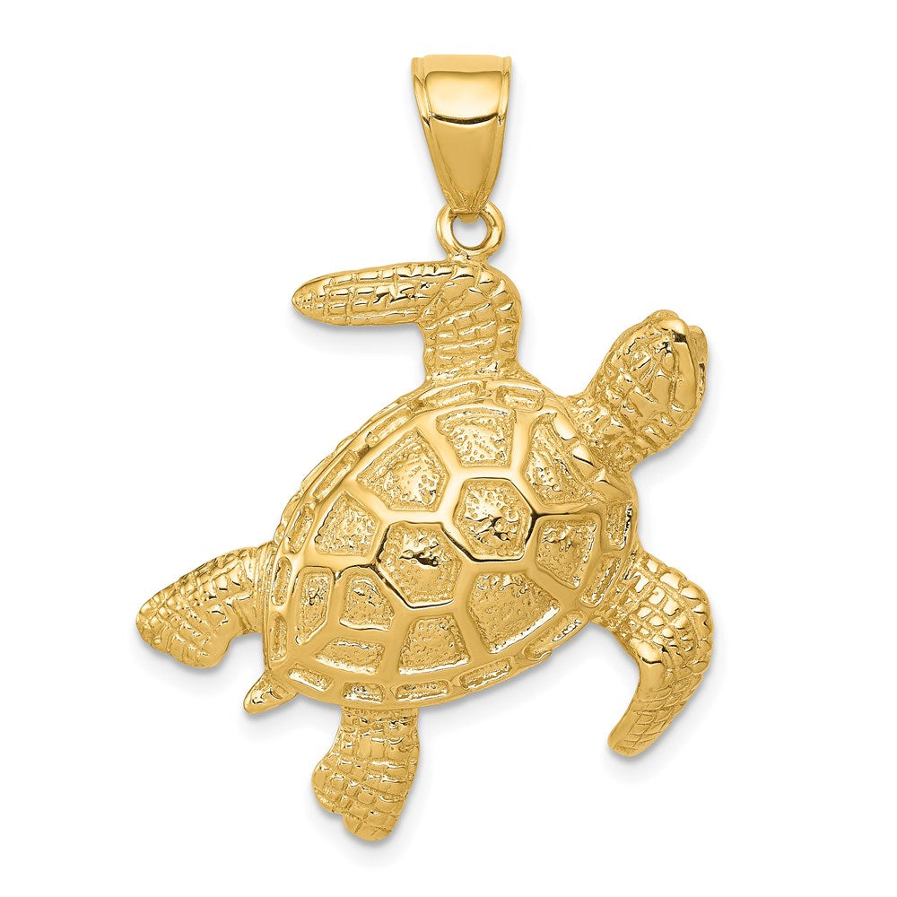 14K Sea Turtle Pendant 1
