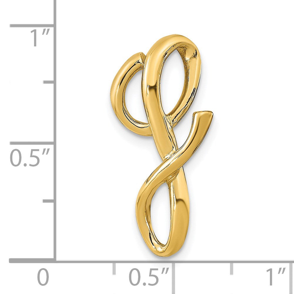 14K Polished Letter G Initial Slide