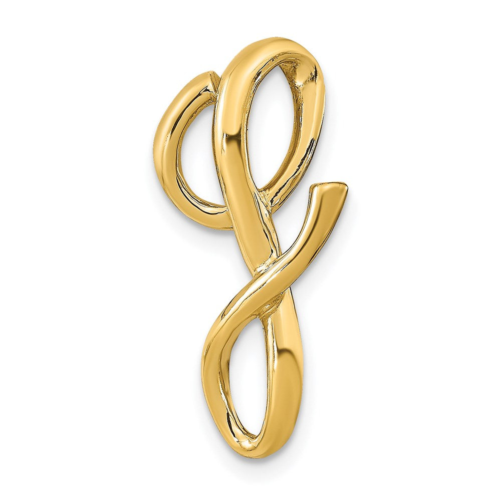 14K Polished Letter G Initial Slide