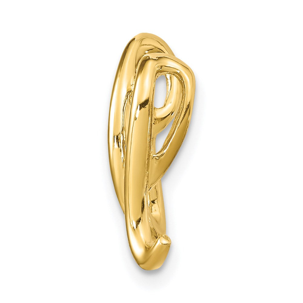 14K Polished Letter N Initial Slide
