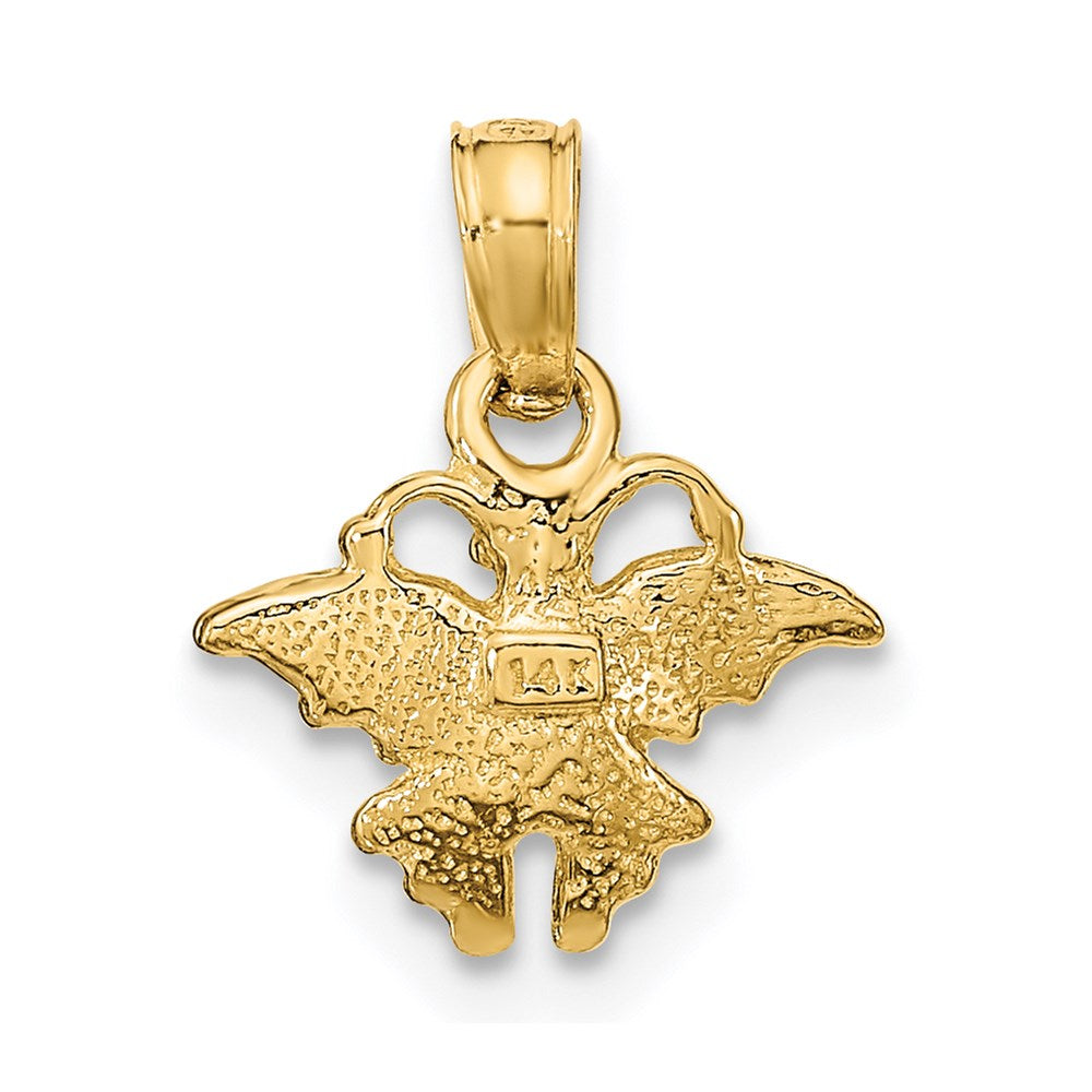 14K Textured Mini Butterfly Charm