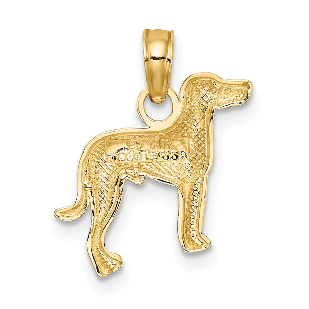 14K Greyhound Dog Charm