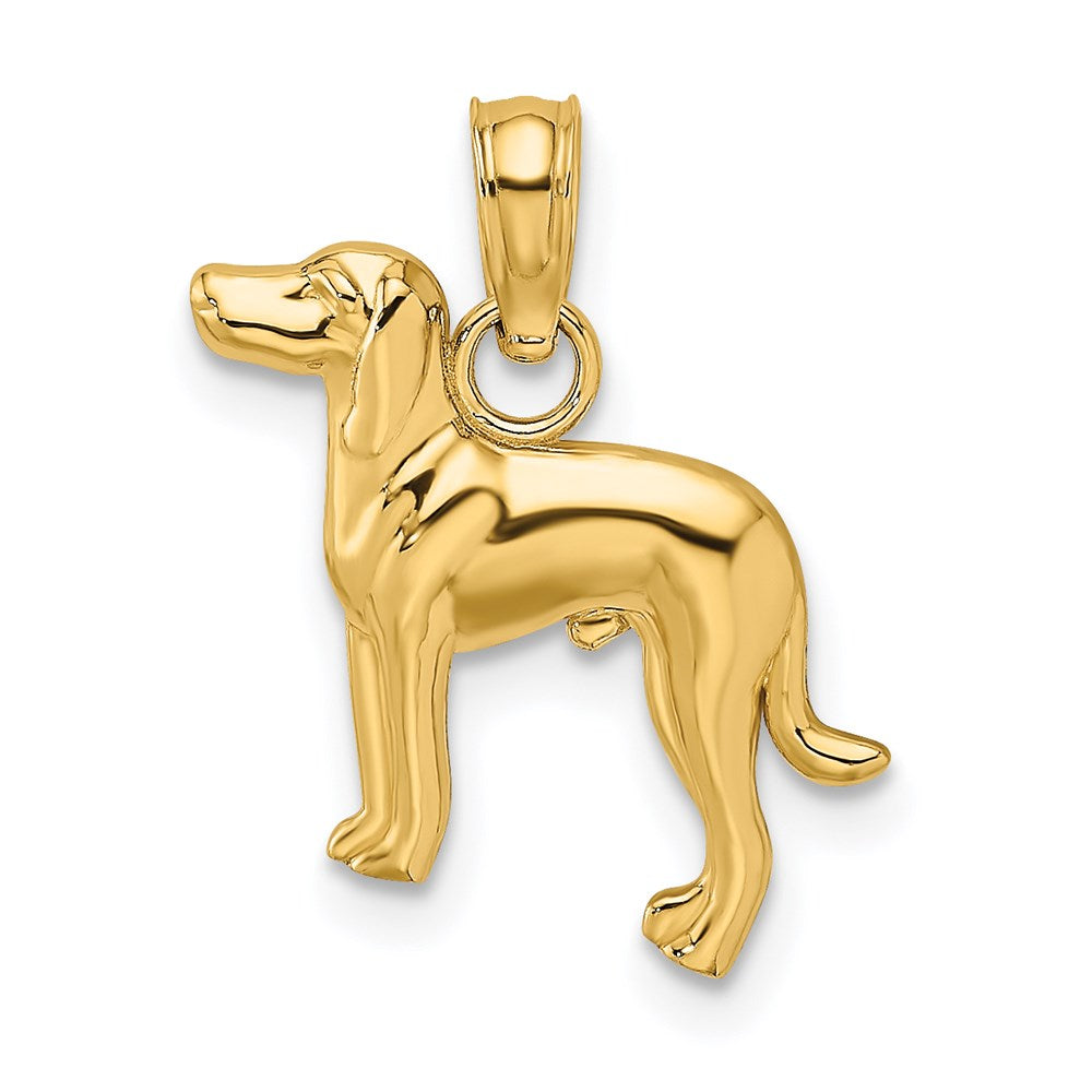 14K Greyhound Dog Charm
