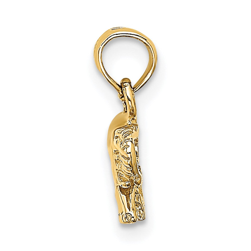 14K Polished Small Elephant Charm