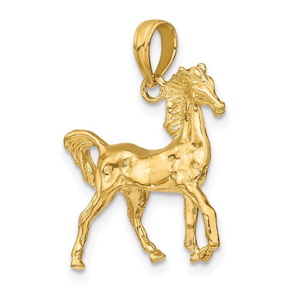 14K 3-D Horse Charm