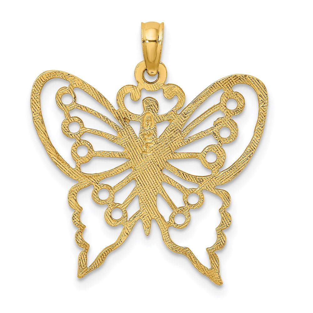 14K Cut-Out Butterfly Charm