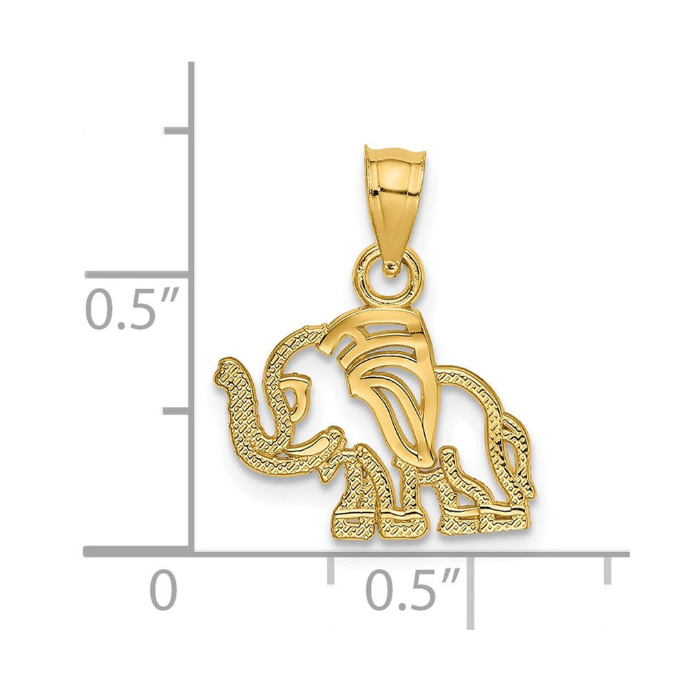 14K Flat Cut-Out Elephant Charm