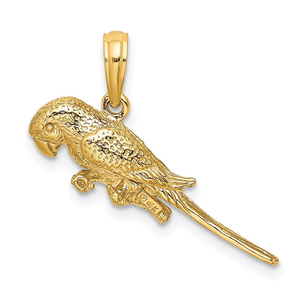 14K 3-D Parrot Charm