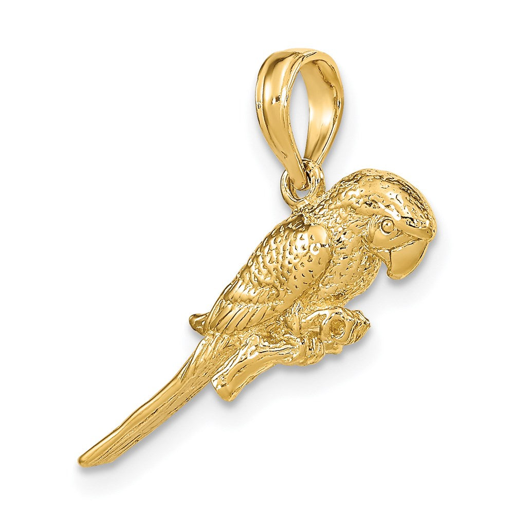 14K 3-D Parrot Charm
