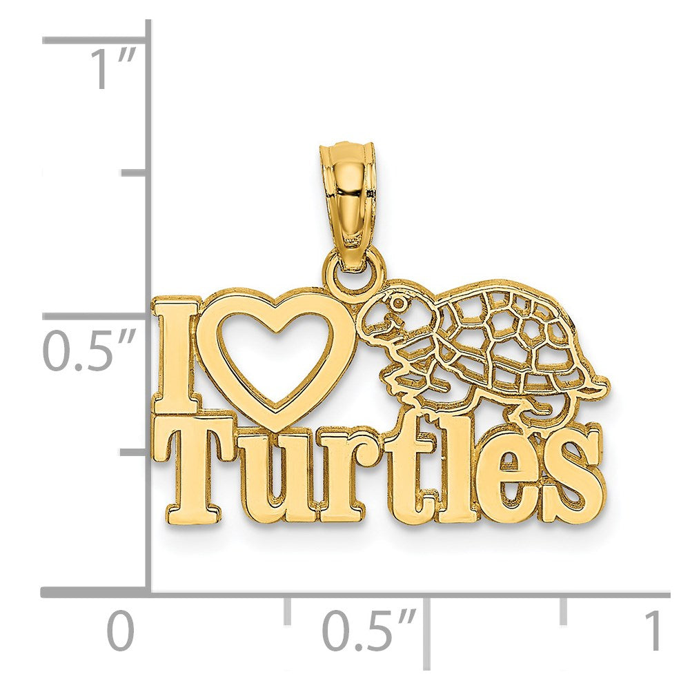 14K I HEART TURTLES Charm 3