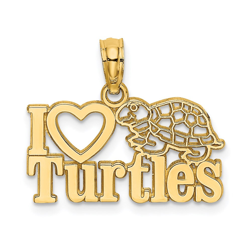 14K I HEART TURTLES Charm 1