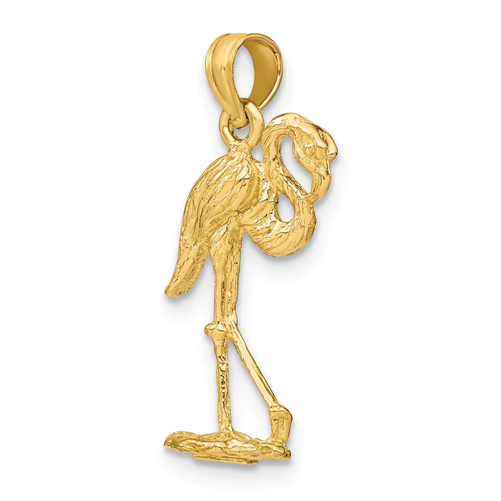 14K 3-D Flamingo w/ Head Up Charm