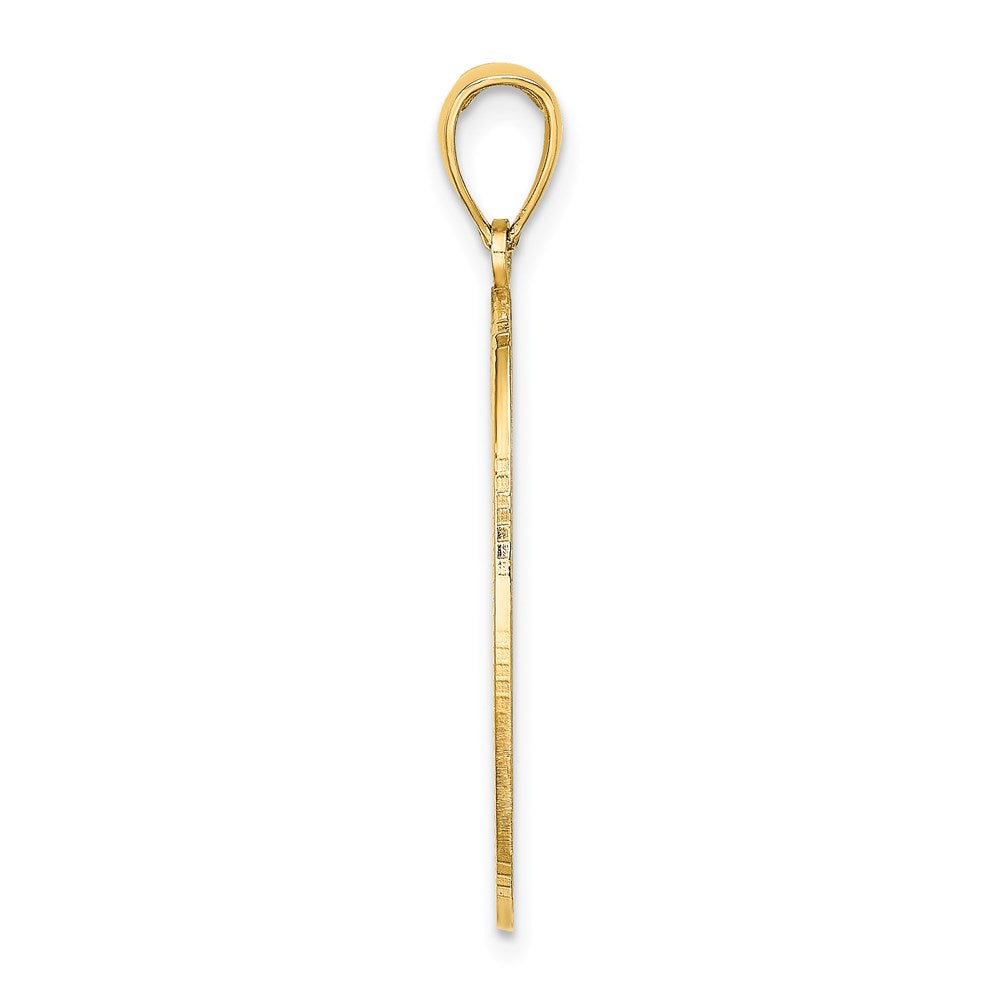14K Oval with Engraveable Center Charm