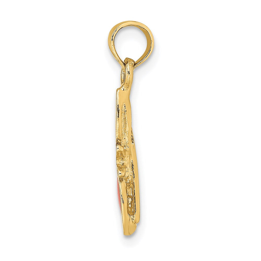 14K Orange Enameled Butterfly Sunglasses Charm