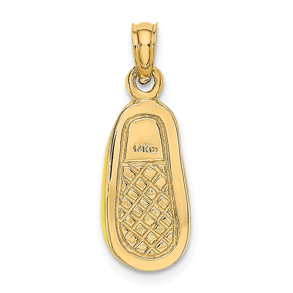 14K 3-D w/ Yellow Enamel Baby Shoe Charm