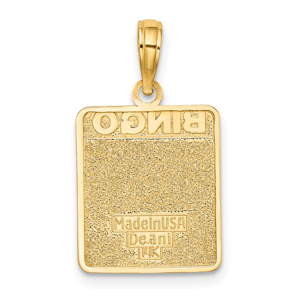 14K w/ Enamel Bingo Card Charm