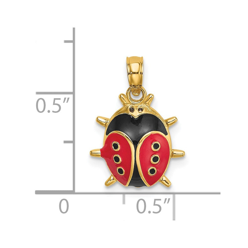 14KEnameled Ladybug Charm