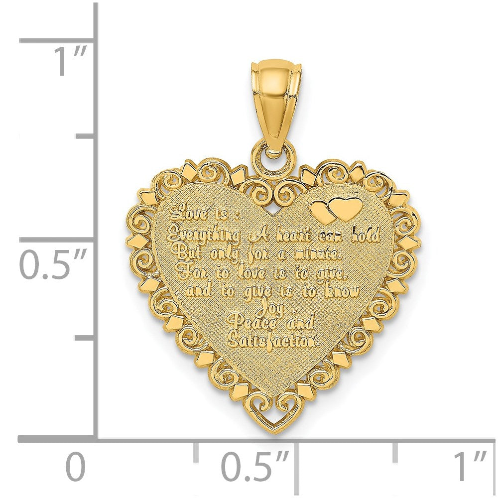 14K LOVE IS...HEART Charm