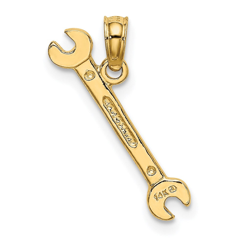 14K 3-D Double Open-Ended Wrench Charm