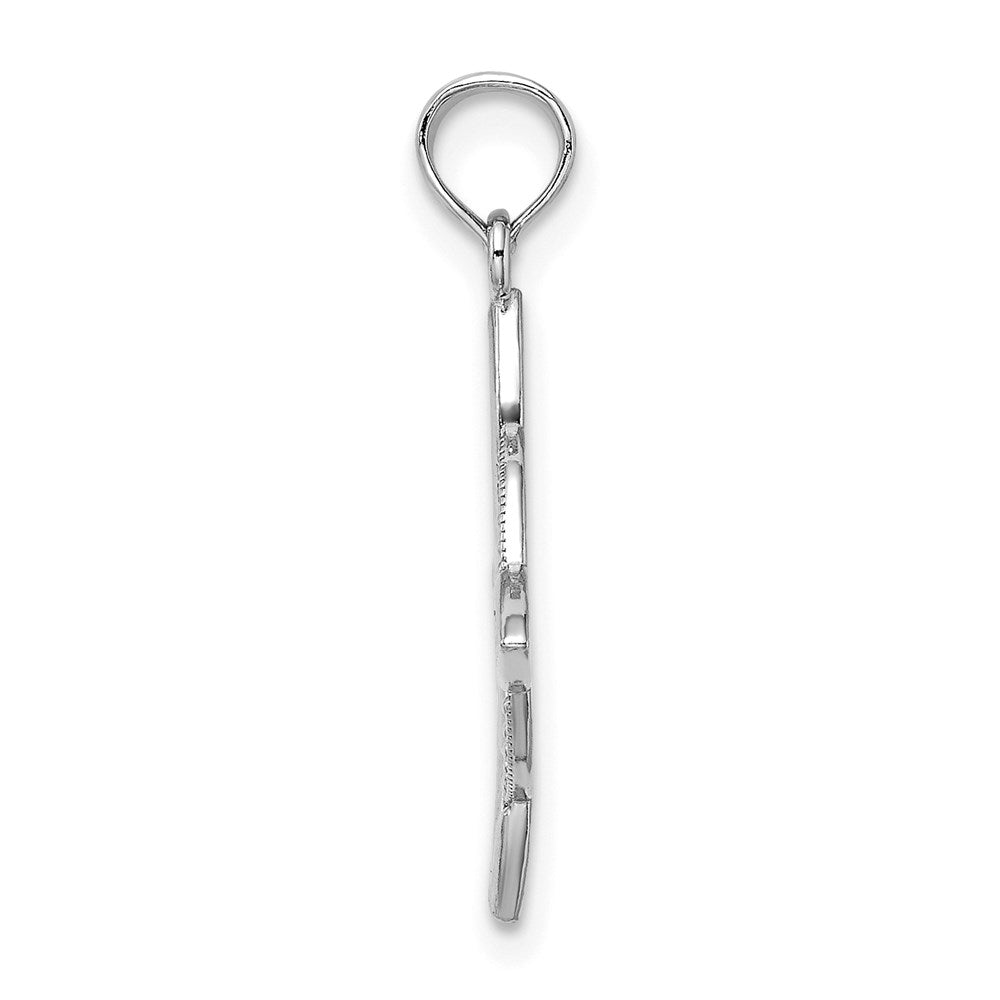 14k White Gold Small Celtic Eternity Knot Charm