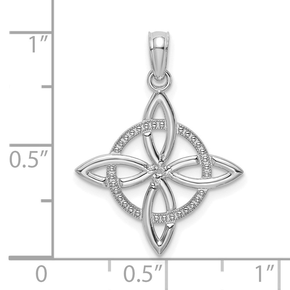 14k White Gold Small Celtic Eternity Knot Charm