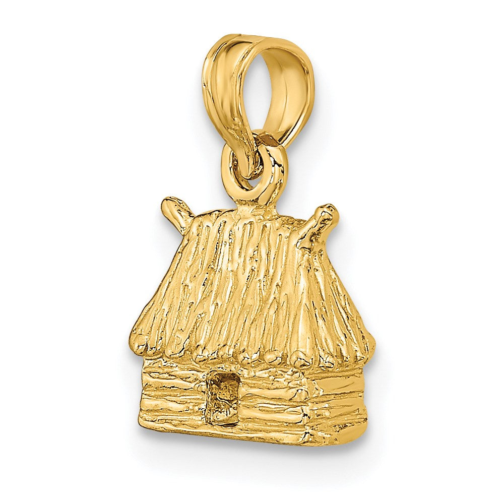 14K 3-D Bungalow Island Hut Charm