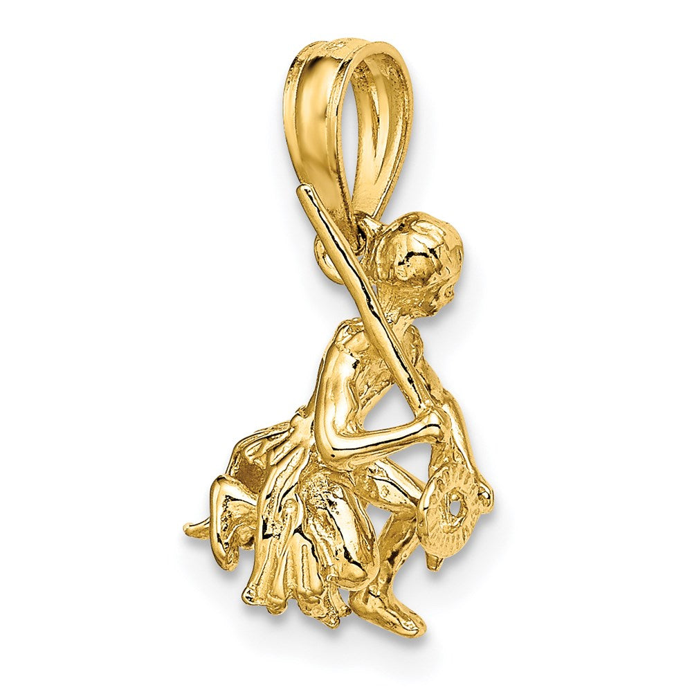 14K 3-D Island Warrior Dance Charm