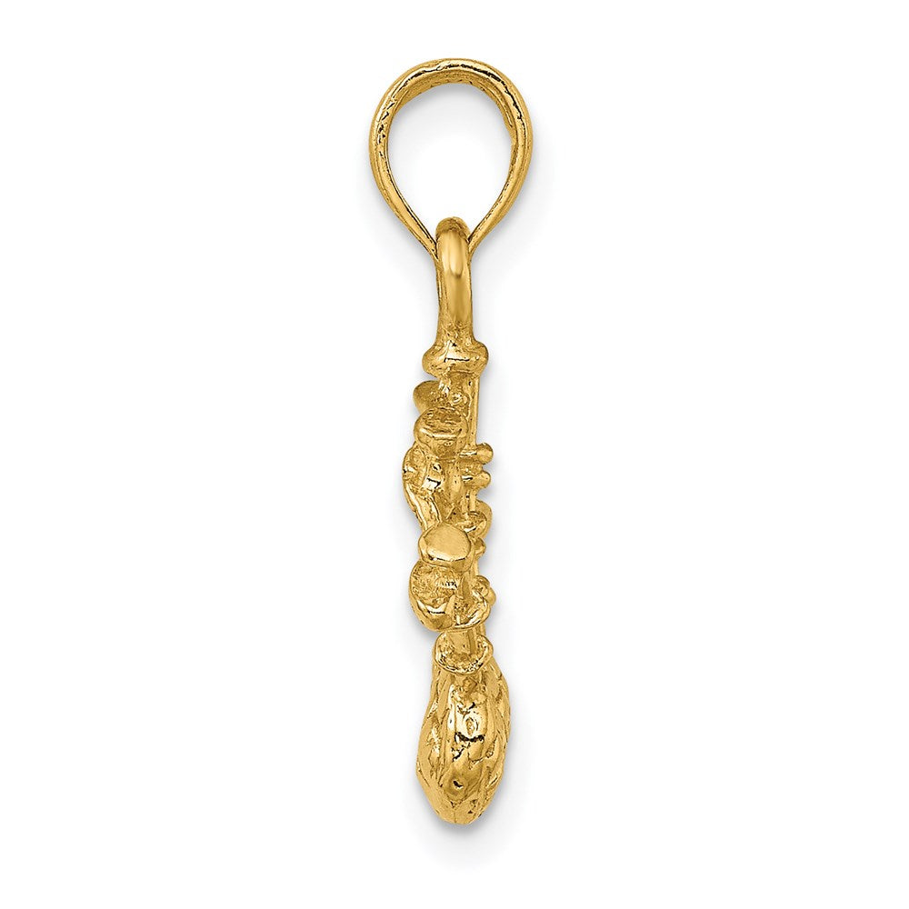 14K 3-D Bagpipes Charm