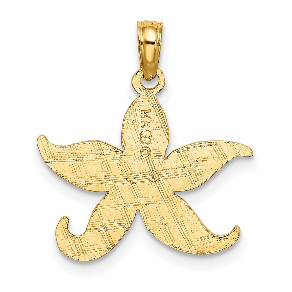 14K Flat Starfish Charm 4
