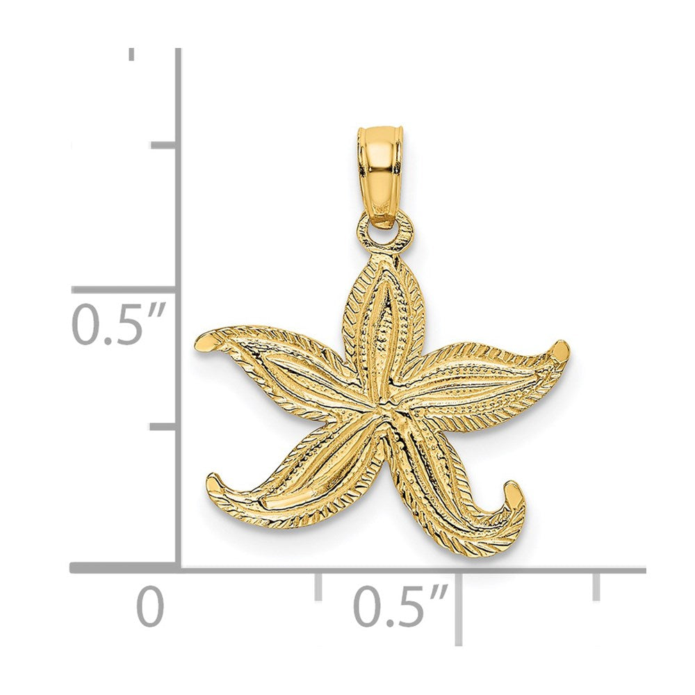 14K Flat Starfish Charm 3
