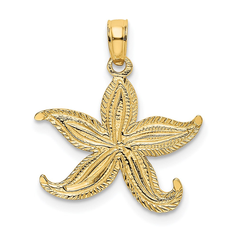 14K Flat Starfish Charm 1