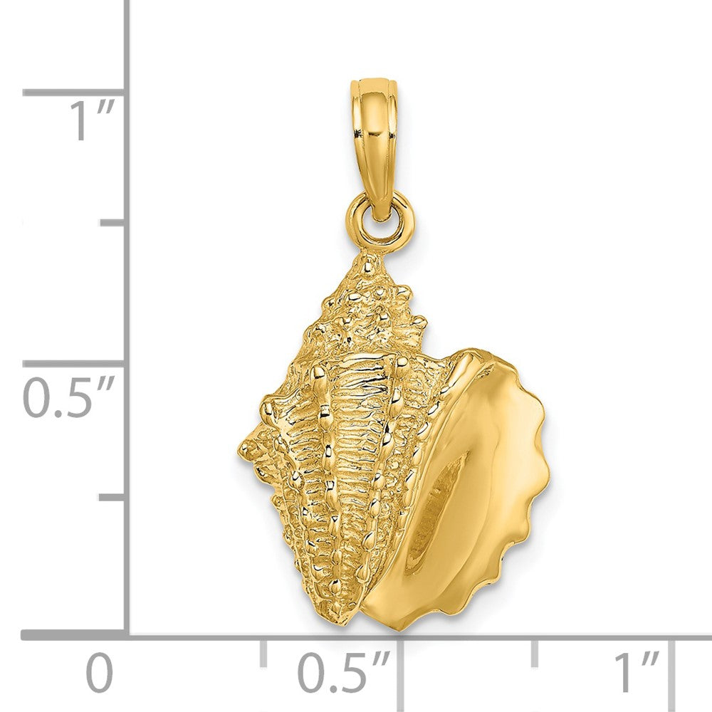 14K Conch Shell Charm