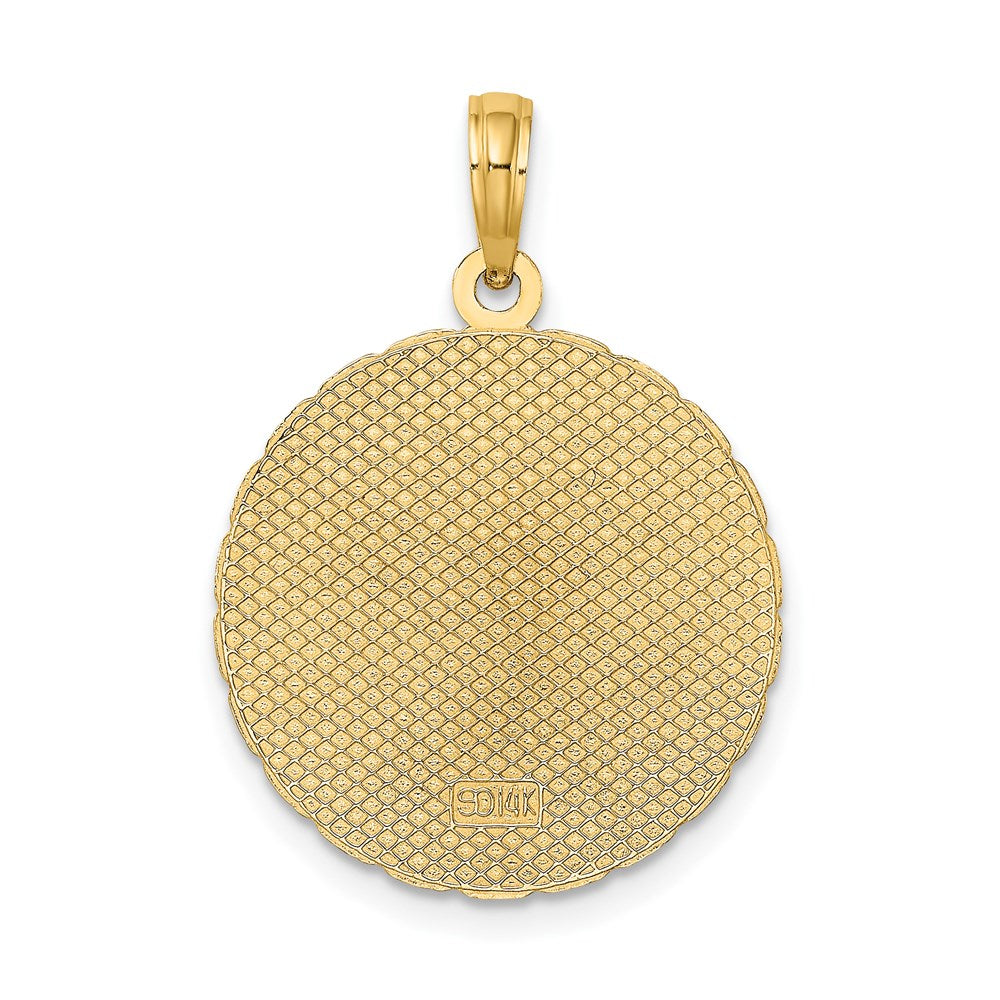 14K JAMAICA and Palm Tree Disk Charm
