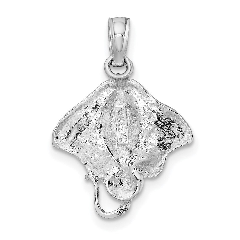 14K White Gold Stingray Charm 4