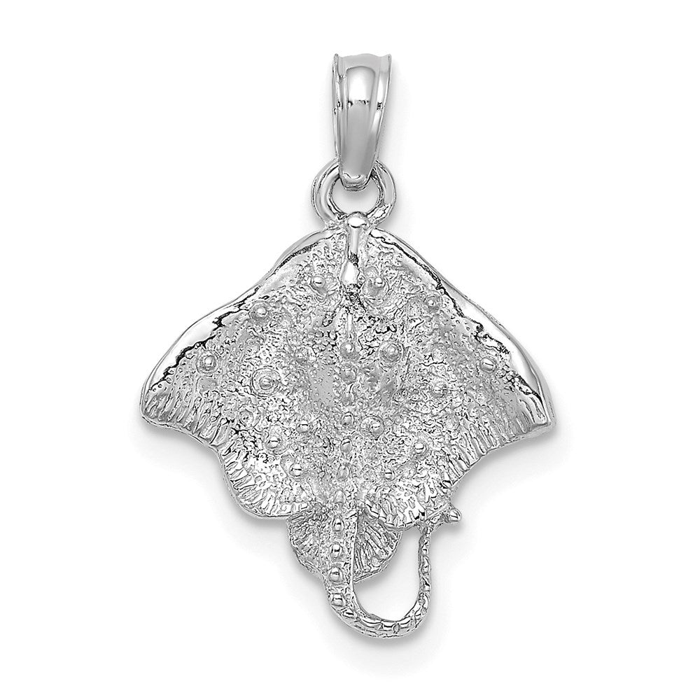 14K White Gold Stingray Charm 1