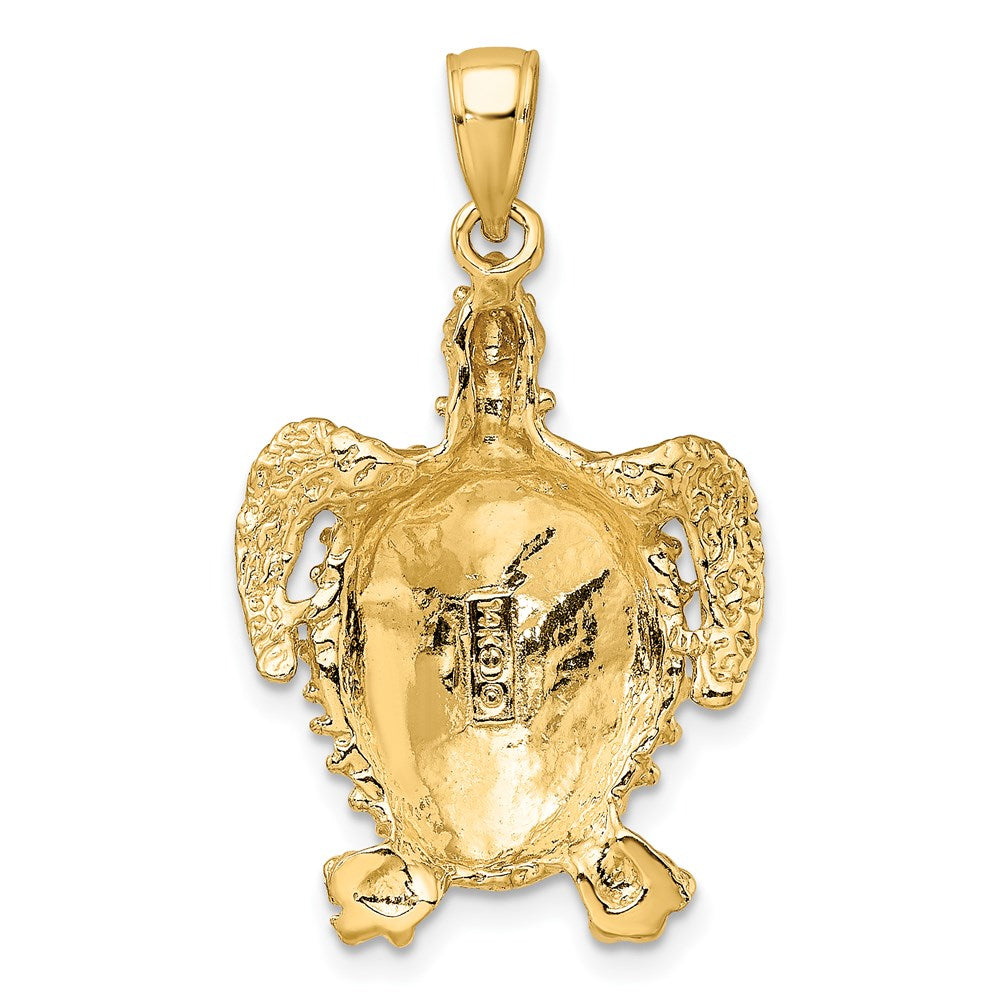 14K Sea Turtle with Spiny Shell Charm 4