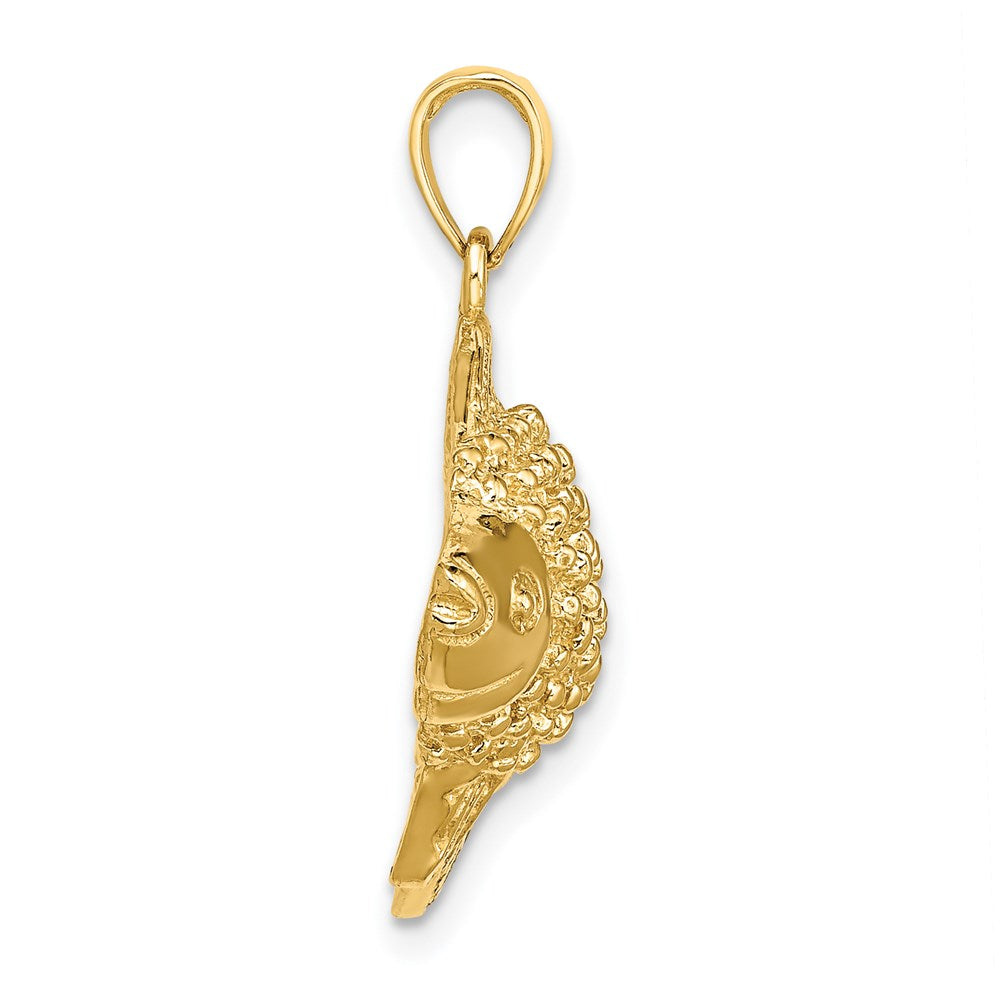 14K 2-D & Engraved Striped Fish Charm 2
