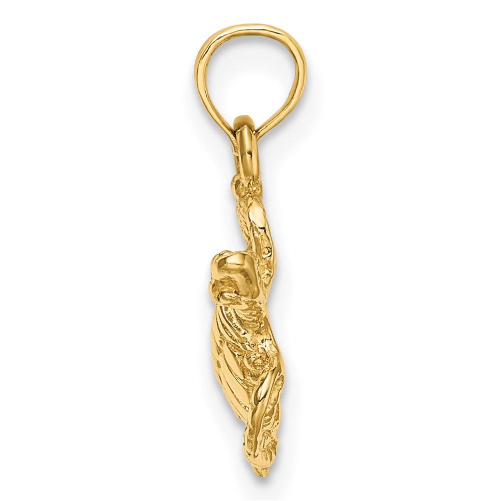 14K Textured Sea Turtle Charm 2