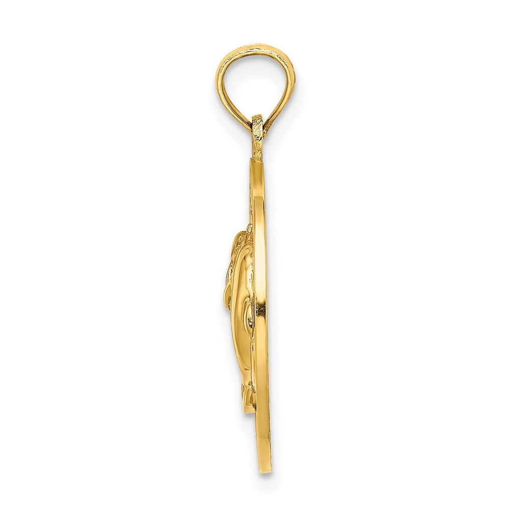 14K BEAUFORT SC w/Dolphins Circle Charm 2