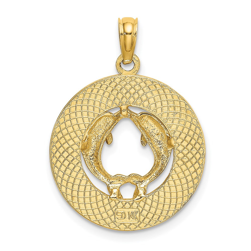 14K BEAUFORT SC w/Dolphins Circle Charm 4