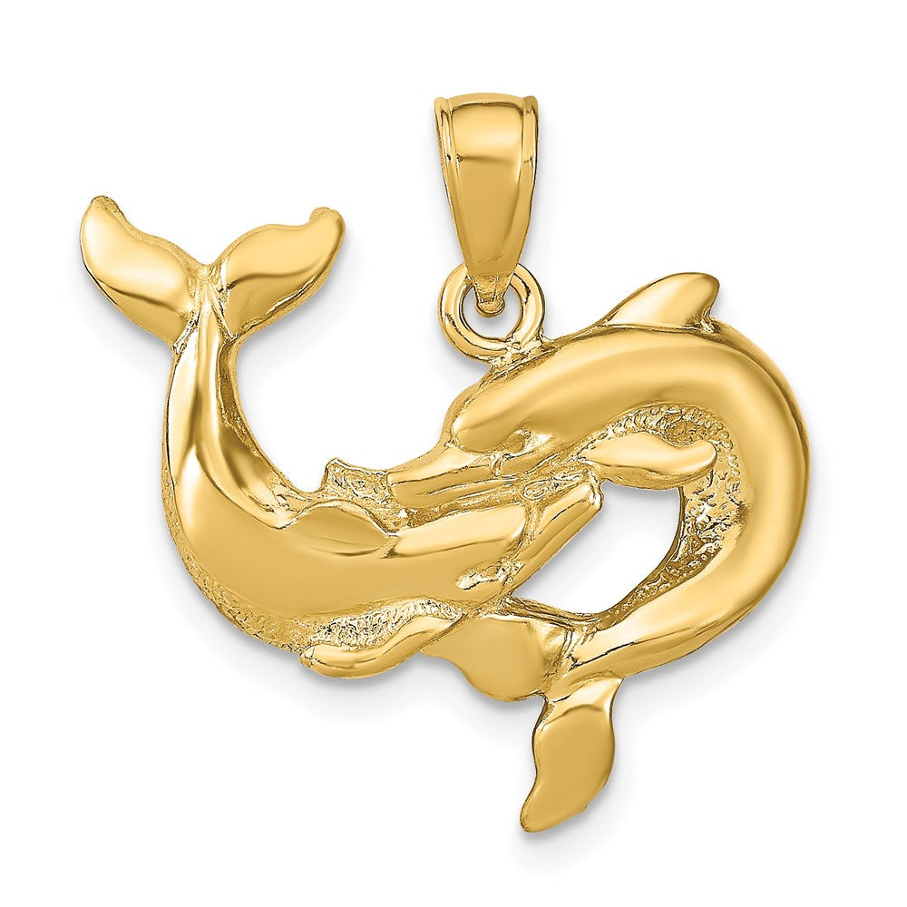 14k Dolphins Pendant 1