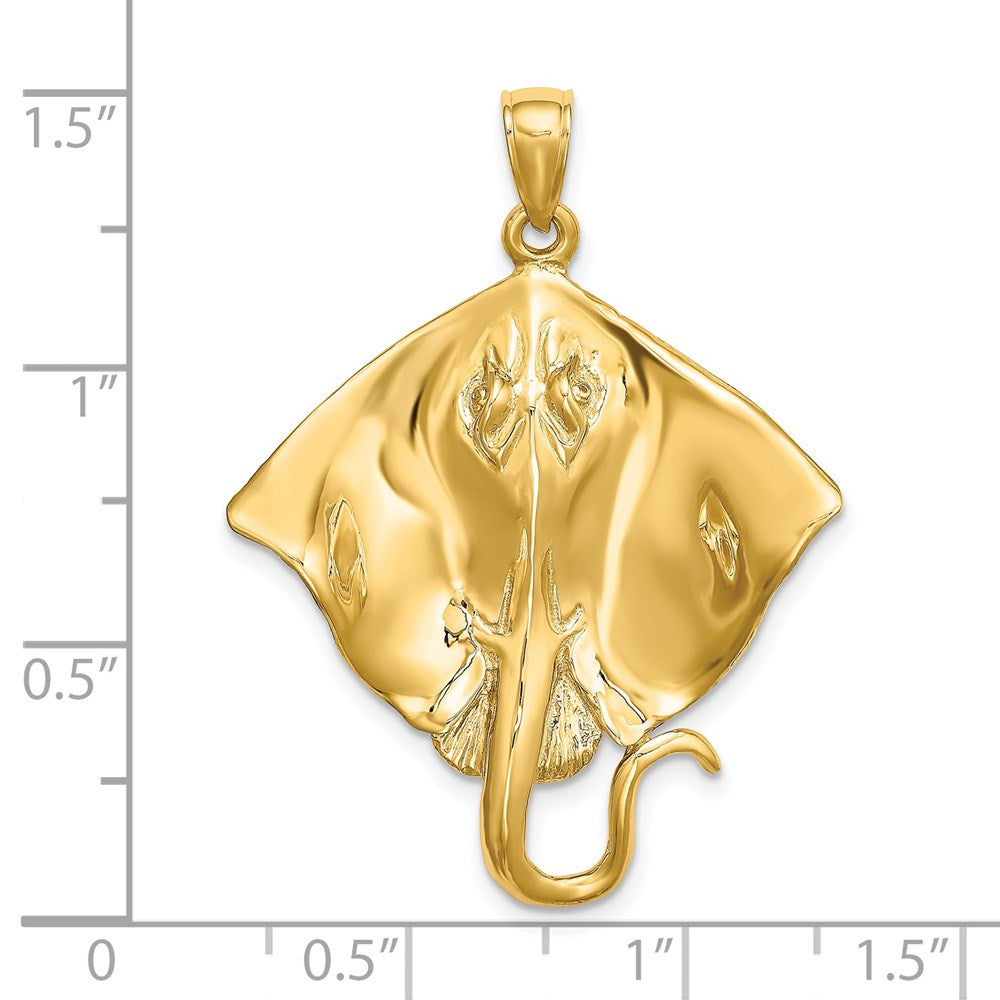 14k Polished Stingray Charm 3