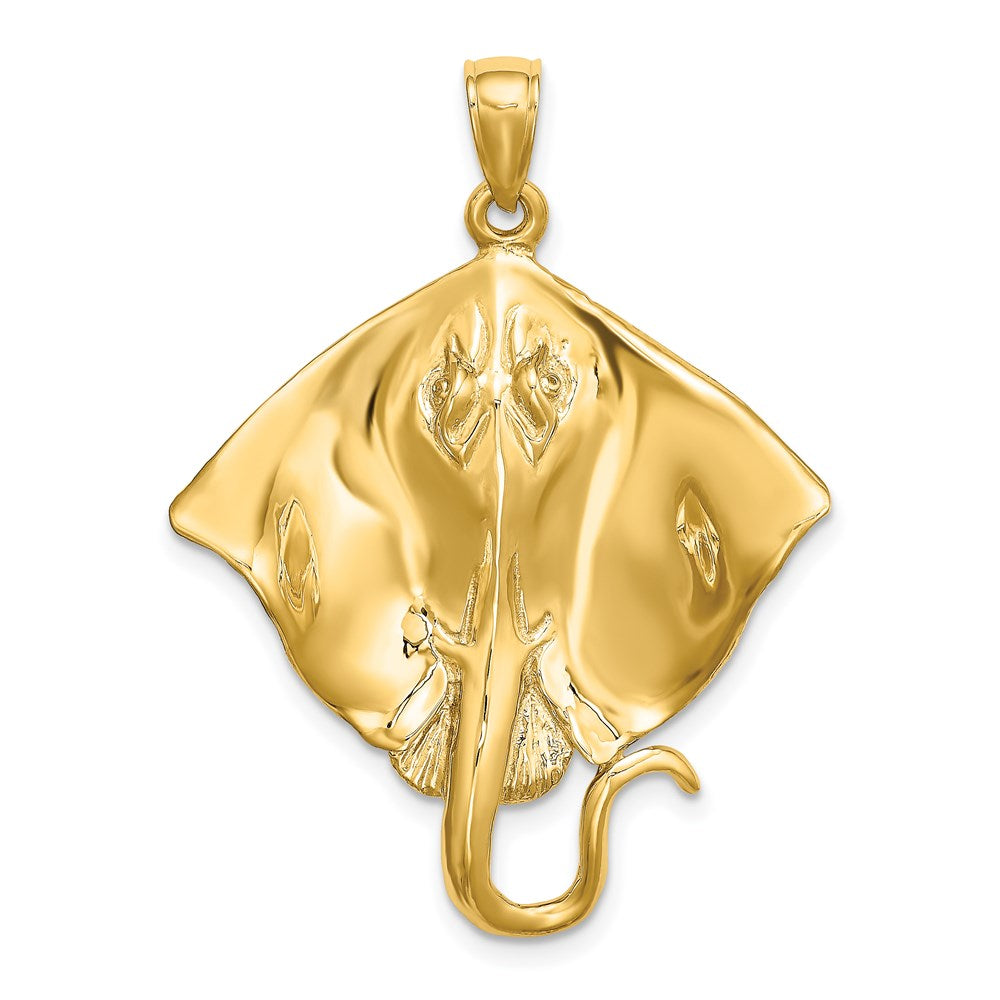 14k Polished Stingray Charm 1