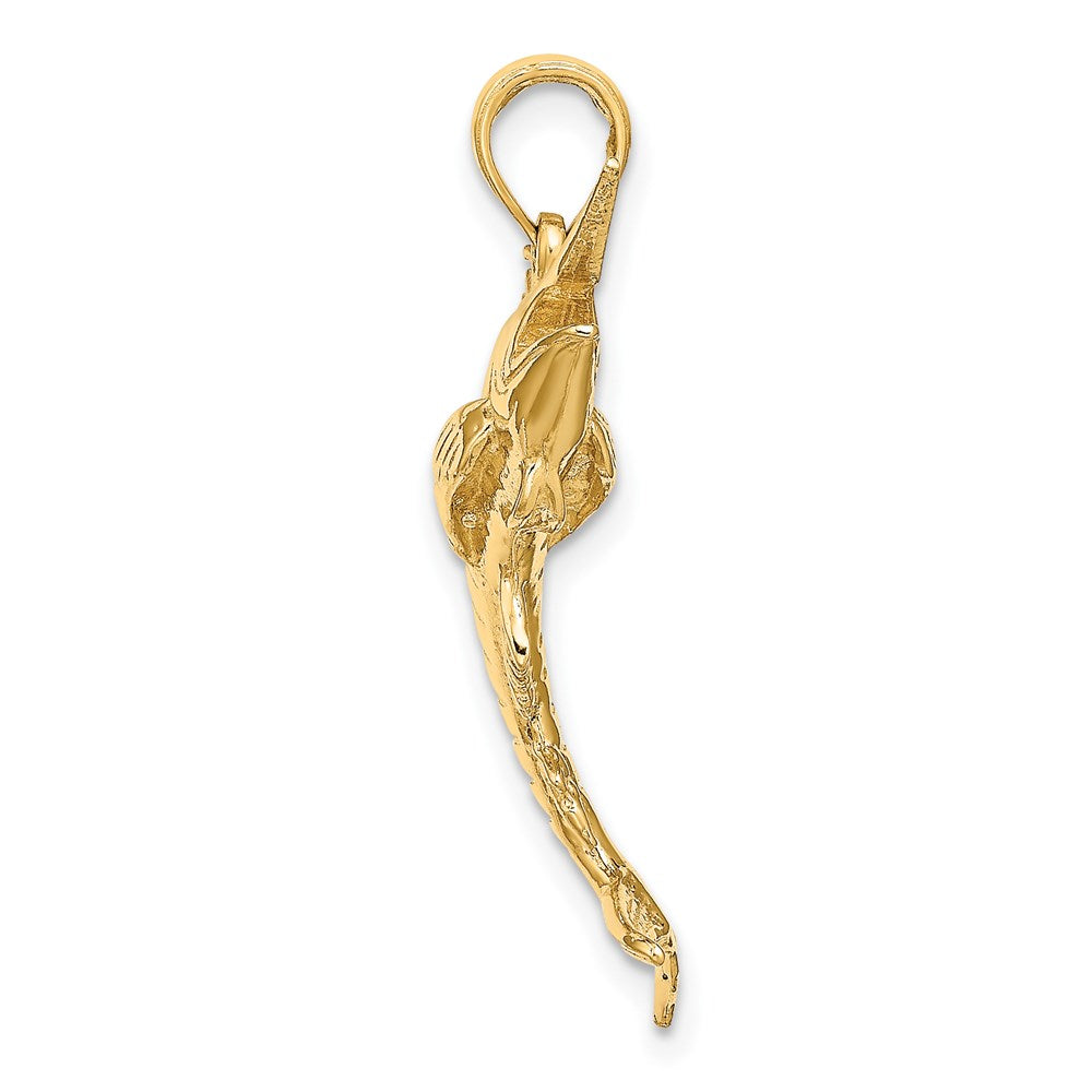 14K 3-D Polished BLUE MARLIN Charm 2