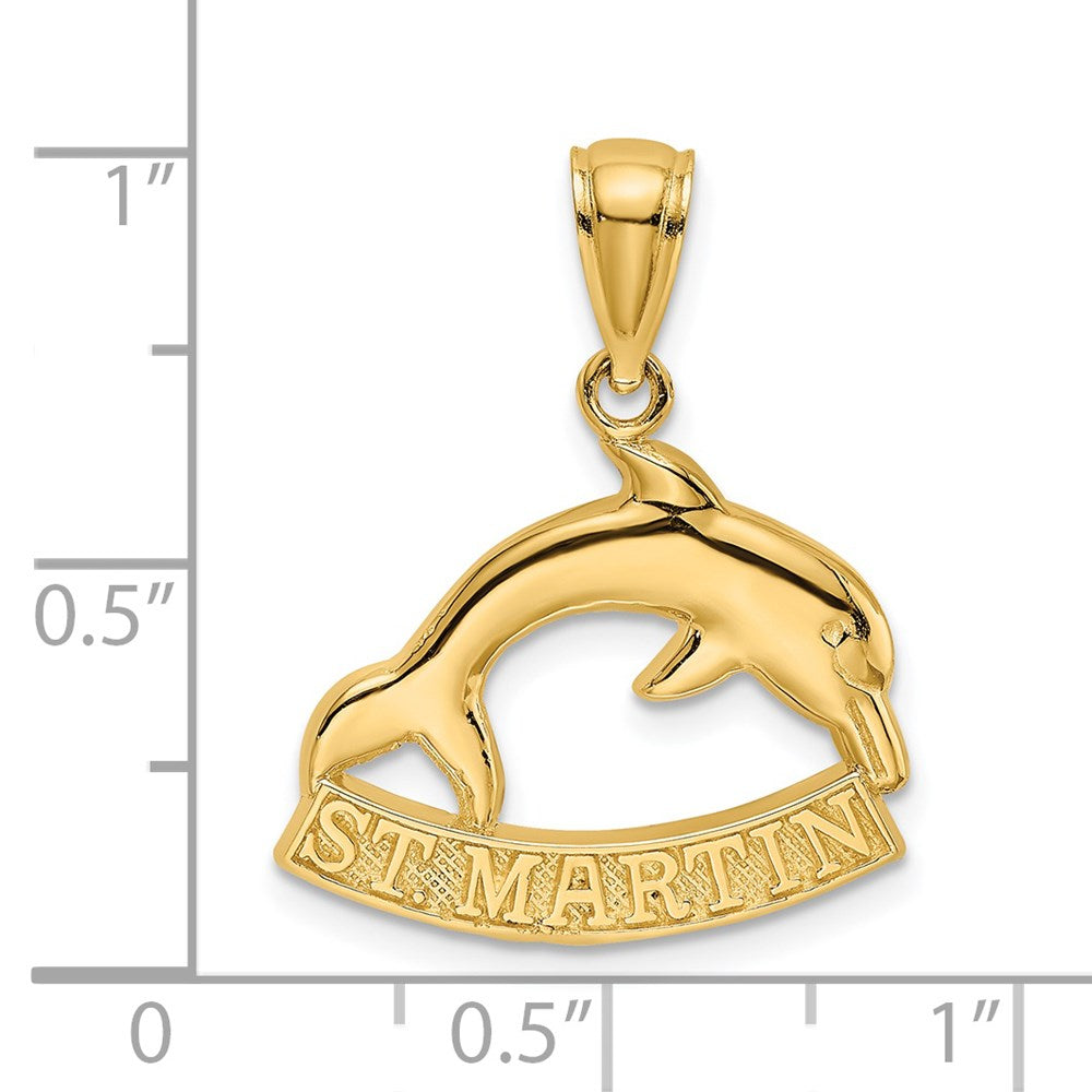 14K 2-D ST. MARTIN Under Dolphin Charm 3